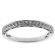 Milgrain Engraved Three Side Band with Micro-Prong Set Round Diamonds and Triangular Openwork in 18k White Gold