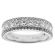 Channel and Micro-Prong Set Band with Princess Cut and Round Diamonds in 18k White Gold