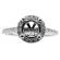 Halo Diamond Engagement Semi Mount White Gold Ring