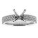 Thin Two Row Micro Prong Set Eternity Style Diamond Semi Mount Engagement Ring Setting