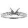 3 Sided Prong and Micro Prong Set Diamond Semi Mount Engagement Ring Setting