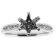 Preset Graduating Shank 6 Prong Head Diamond Semi Mount Engagement Ring Setting