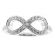 Right Hand Fashion Ring with Diamonds in an Infinity Design and Along the Shank in 18K White Gold