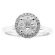 Halo Style Right Hand Fashion Ring with Cluster of Marquise, Princess Cut, and Round Diamonds Set in 18K White Gold