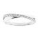 Crossover Band with Prong-Set Round Diamonds Set in 18k White Gold