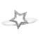 Right Hand Fashion Ring with a Star Design of Diamonds Set in 18k White Gold