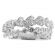 Right Hand Fashion Ring with Diamonds in Heart Designs and Intersecting Rows Set in 18K White Gold