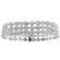 Diamond Bracelet with Marquise and Round Shapes Separated by Bars in 18k White Gold