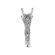 Two Row Diamond Twist with Side Diamonds Engagement Ring Semi Mount in 18kt White Gold