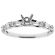 Delicate Look Open Design Diamond Semi Mount Engagement Ring