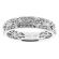 Beaded Milgrain Engraved Band with Bezel and Micro-Prong Set Round Diamonds in 18k White Gold