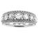 Right Hand Fashion Ring with Large Diamonds Between Bordering Rows of Diamonds in 18K White Gold