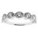 Channel & Prong Combination Set Band with Round Diamonds and Beaded Milgrain in 18k White Gold