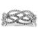 Right Hand Fashion Ring with 5 Overlapping Rows of Diamonds in 18K White Gold