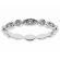 Vintage Inspired Combination Set Band with Beaded Milgrain and Bezel and Channel Set Diamonds in 18k White Gold