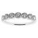 7 Stone Band with Round Diamonds Surrounded by Prongs in 18K White Gold