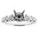 Channel Set Miligrain With Hidden Diamond Semi Mount Engagement Ring 18kt White Gold