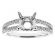 Split Shank Diamond Semi Mount Engagement Ring 18kt White Gold