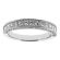 Triple Sided Combination Set Band with Channel Set Princess Cut Diamonds Bordered by Beaded Milgrain and Micro Pav?? Set Round Diamonds in 18k White Gold