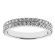 Double Row Band with Micro-Prong Set Round Diamonds in 18k White Gold