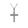 Cross Pendant with Channel Set Diamond Rounds in 18k White Gold