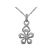 Dangling Flower Pendant with Diamond Rounds Set in 18k White Gold