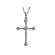 Cross Pendant with Micro Prong Set Diamond Rounds in 18k White Gold