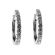 Hoop Earrings with Prong Set Diamonds in 18k White Gold