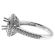 Double Halo Two Row Pave and Micro Prong 0.86ct Diamond Semi Mount Engagement Ring 18kt White Gold