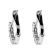 Latch Back Huggie Earrings with Diamonds Set in 18k White Gold