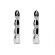 Half Moon Curved Earrings with Diamonds Bordered by Beaded Milgrain in 18k White Gold