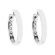 Hoop Earrings with Round Diamonds Set in 18k White Gold