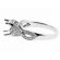 Vintage Miligrained Design 0.21ct Semi Mount Engagement Ring 18kt White Gold