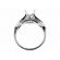 Vintage Miligrained Design 0.21ct Semi Mount Engagement Ring 18kt White Gold