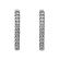 Oval Hoop Earrings with Round Diamonds Set in 18k White Gold