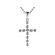 Cross Pendant with Micro Prong Set Diamond Rounds in 18k White Gold