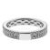 Triple Row Protruding Band with Round Diamonds Set in 18k White Gold