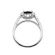 Semi-Mount Engagement Ring with Round Halo and Diamonds Set in 18k White Gold