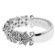 Milgrain Filigree Band with Bezel and Prong Set Round Diamonds in 18k White Gold