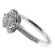 Clover Shaped Fashion Ring with a Center Cluster of Diamonds in 18K White Gold