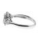 Square Shaped Halo Style Ring with Cluster of Diamonds in 18K White Gold