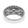 Graduated Statement Ring with Micro Prong Set Diamonds in 18K White Gold