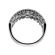 Graduated Statement Ring with Micro Prong Set Diamonds in 18K White Gold
