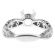 Scallop Design Diamond Semi Mount Engagement Ring Setting