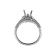 Vintage Look, Laser Crafted Diamond Semi Mount Engagement Ring Setting