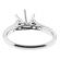 Single Row Micro Prong Set Diamond Semi Mount Engagement Ring Setting