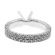 Thin Two Row Micro Prong Set Eternity Style Diamond Semi Mount Engagement Ring Setting