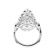 Marquise Shaped Statement Ring with Diamonds and a Filigree Design in 18K White Gold