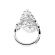 Marquise Shaped Statement Ring with Diamonds and a Filigree Design in 18K White Gold