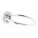 Square Right Hand Fashion Ring with Cluster of Diamonds and a Diamond Halo Set in 18K White Gold